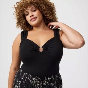 Torrid Shirred Foxy O Ring tank Size 0x